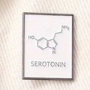 3/$25 Chemistry Serotonin Chemical Bond Pin Unisex